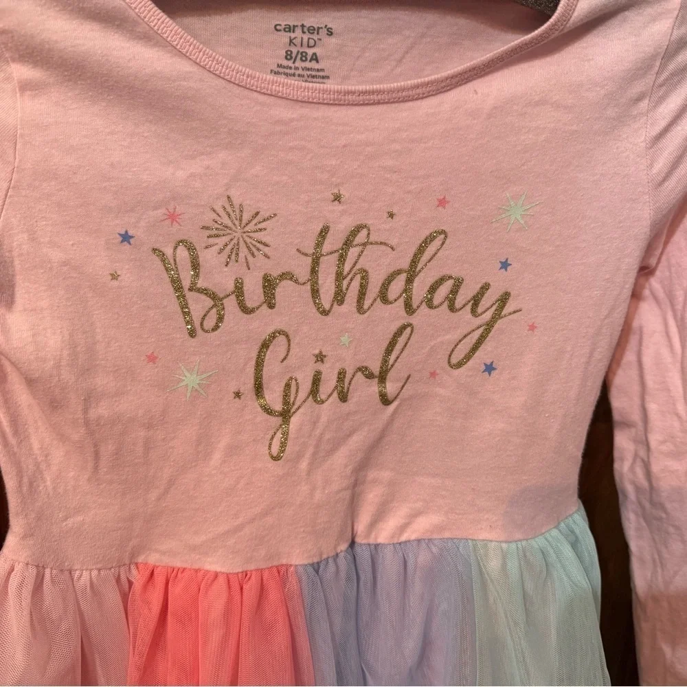 Birthday Girl Rainbow Tutu Dress